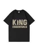 240g King Essential Letter Golden Printed Cotton T-shirt Emma Bridess