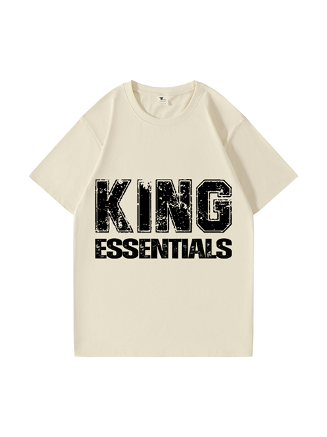 240g King Essentials Letter Printed  Cotton T-shirt Emma Bridess