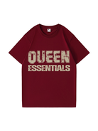 240g Queen Essential Letter Golden Printed Cotton T-shirt Emma Bridess