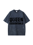 270g Queen Essential Letter Printed Wash Old Cotton T-shirt Emma Bridess