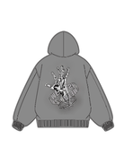 360g Essentials Metal Hand  Printed Wash Old Cotton Hoodie Emma Bridess