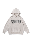 360g Essentials Metal Hand  Printed Wash Old Cotton Hoodie Emma Bridess