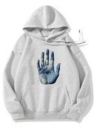 320g All-Seeing Eye Blue Cotton Hoodie Emma Bridess