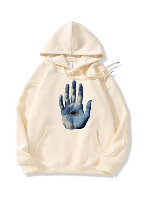 320g All-Seeing Eye Blue Cotton Hoodie Emma Bridess