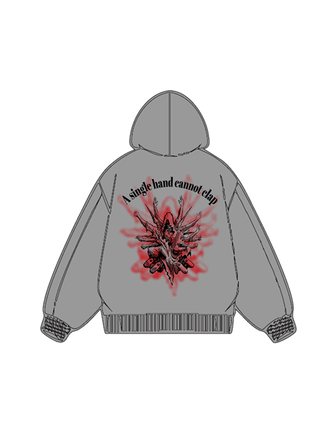 320g Eye of Providence Red Cotton Hoodie Emma Bridess