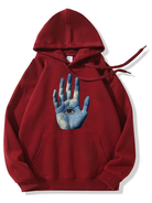 320g Eye of Providence Red Cotton Hoodie Emma Bridess