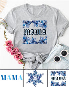 270g Blue Mama Printed Wash Old Cotton T-shirt Emma Bridess