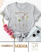 270g MAMA Printed Wash Old Cotton T-shirt for Mother's Day Emma Bridess