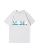 240g MAMA Abstract Heart Line Printed Cotton T-shirt Emma Bridess