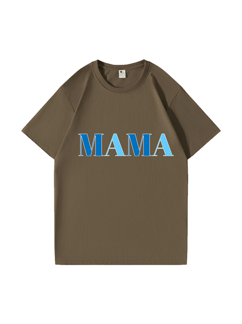 240g MAMA Abstract Heart Line Printed Cotton T-shirt Emma Bridess