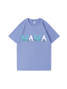 240g MAMA White Abstract Heart Line Printed Cotton T-shirt Emma Bridess