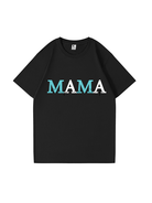 240g MAMA White Abstract Heart Line Printed Cotton T-shirt Emma Bridess