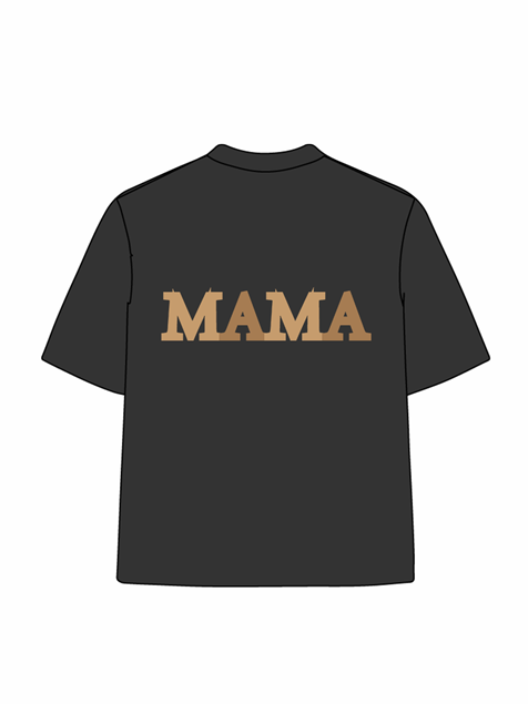 270g MAMA Printed Wash Old Cotton T-shirt for Mother's Day Emma Bridess