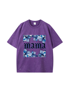 270g Blue Mama Printed Wash Old Cotton T-shirt Emma Bridess