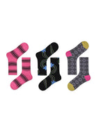 3 PCS Rainbow Mid-tube Socks