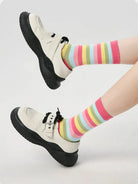 3 PCS Rainbow Mid-tube Socks