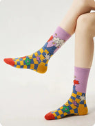 5 PCS Oil Painting Mid-tube Socks