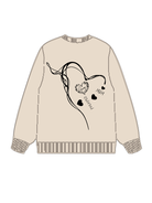 320g MAMA Abstract Heart Line Printed Cotton Sweatshirt Emma Bridess