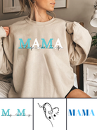 320g MAMA White Abstract Heart Line Printed Cotton Sweatshirt Emma Bridess