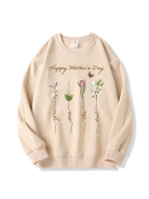 320g MAMA Printed Flower Cotton Sweatshirt for Mother's Day Emma Bridess