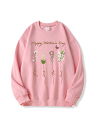 320g MAMA Printed Flower Cotton Sweatshirt for Mother's Day Emma Bridess