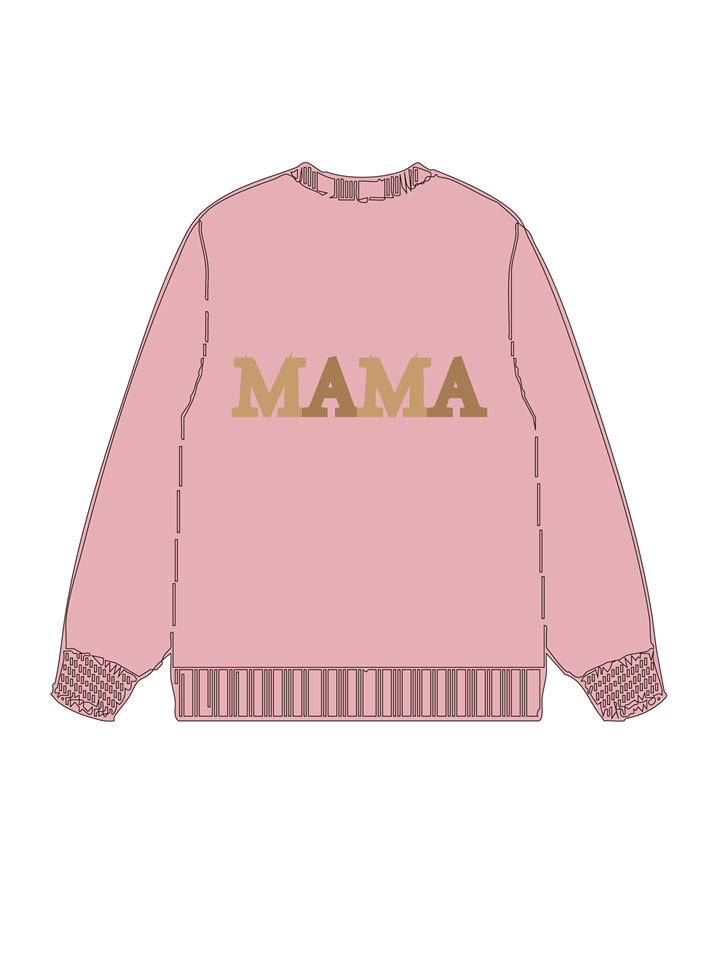 320g MAMA Printed Flower Cotton Sweatshirt for Mother's Day Emma Bridess