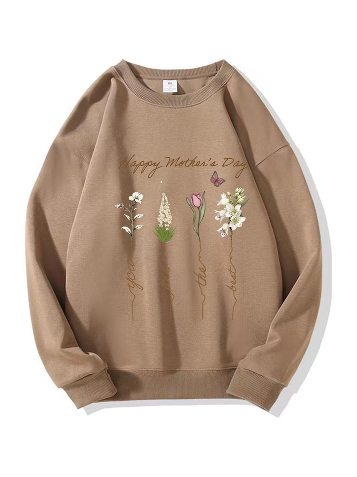 320g Grandma Floral Printed Cotton Sweatshirt Emma Bridess