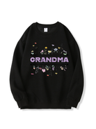 320g Grandma Purple Floral Printed Cotton Sweatshirt Emma Bridess