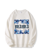 320g Blue Butterfly Mama Printed Cotton Sweatshirt Emma Bridess