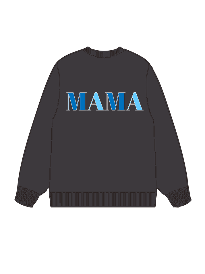 320g Blue Butterfly Mama Printed Cotton Sweatshirt Emma Bridess