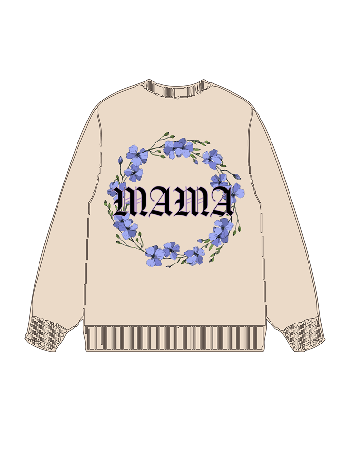 320g Mom Garland Printed Cotton Sweatshirt Emma Bridess