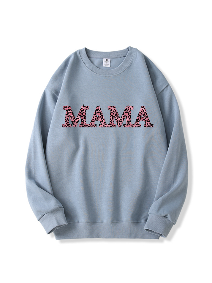 320g Leopard Print MAMA Printed Cotton Sweatshirt Emma Bridess