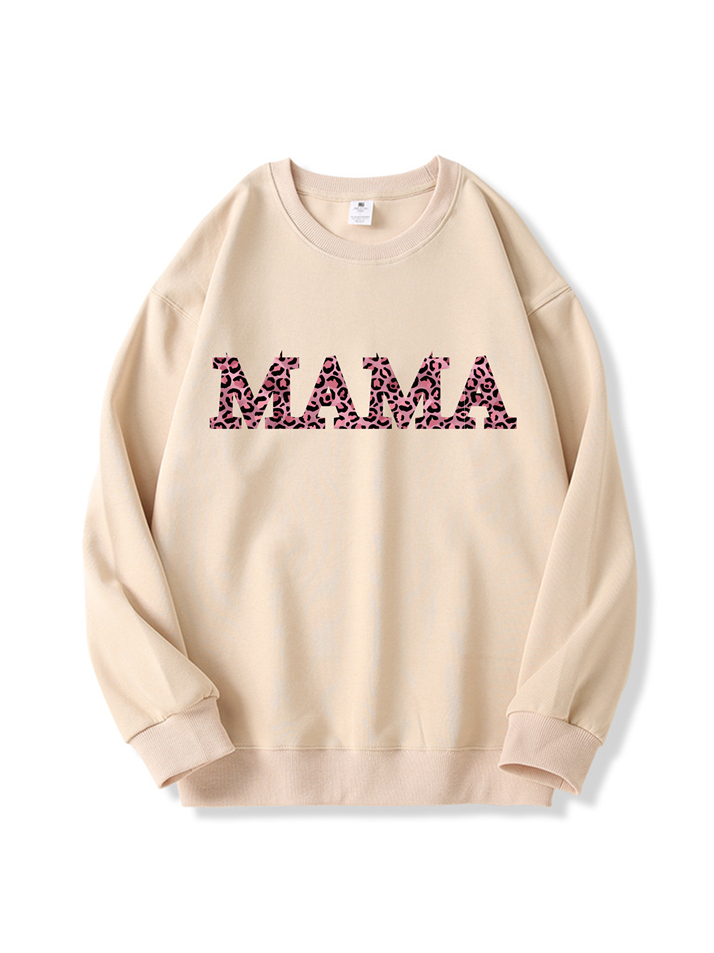 320g Leopard Print MAMA Printed Cotton Sweatshirt Emma Bridess