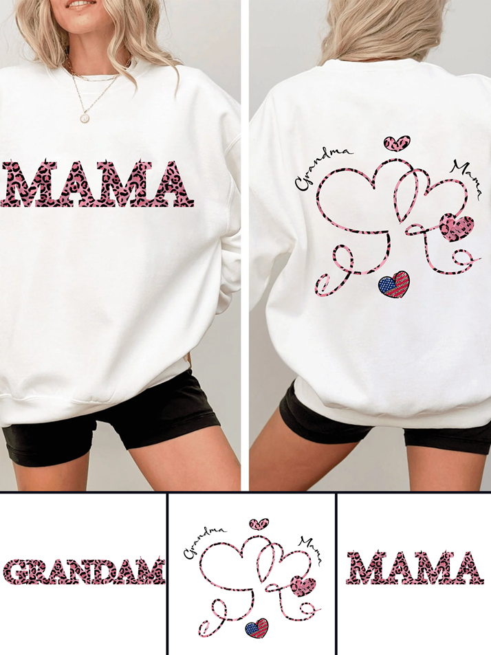 320g Leopard Print MAMA Printed Cotton Sweatshirt Emma Bridess