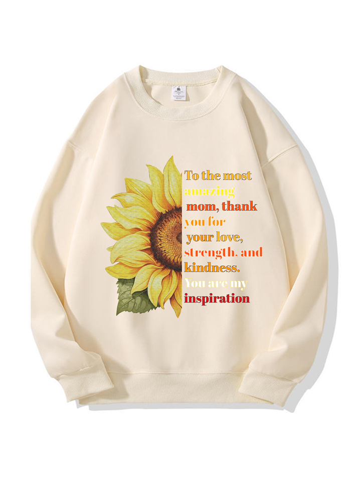 320g Sunflower Mama Letter Printed Cotton Sweatshirt Emma Bridess