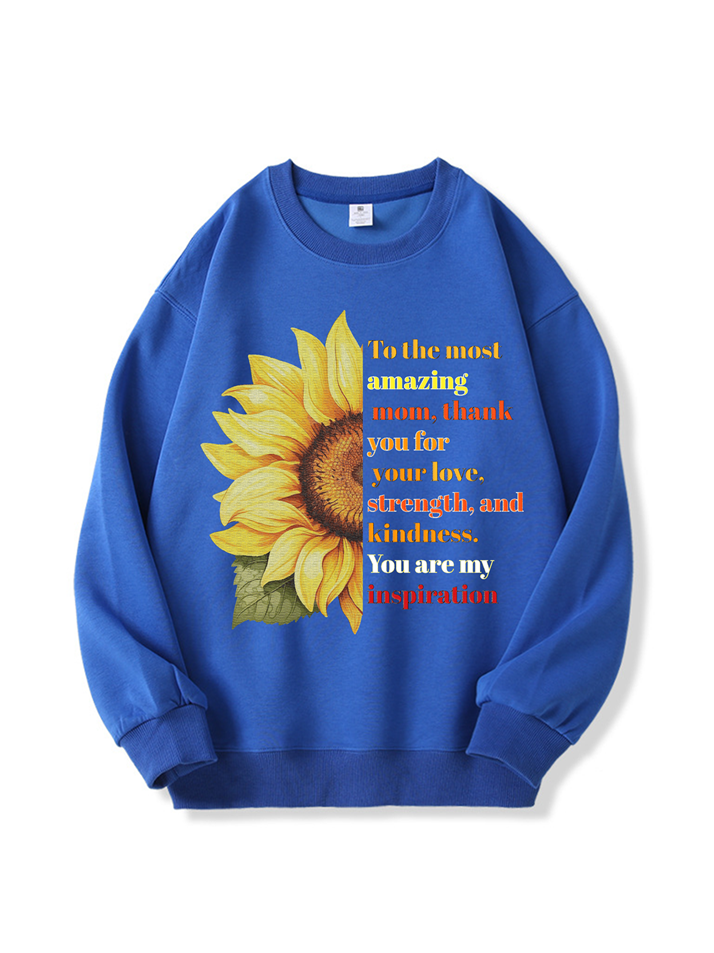 320g Sunflower Mama Letter Printed Cotton Sweatshirt Emma Bridess