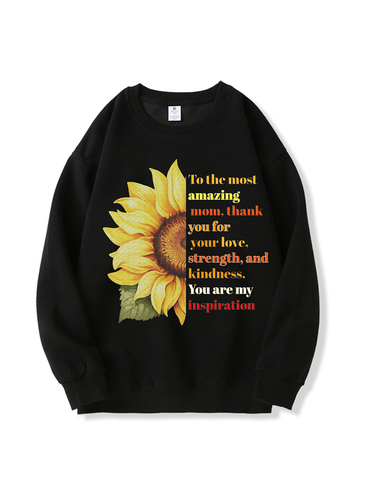 320g Sunflower Mama Letter Printed Cotton Sweatshirt Emma Bridess