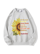 320g Sunflower Grandma Letter Printed Cotton Sweatshirt Emma Bridess