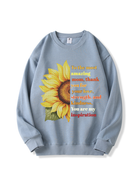 320g Sunflower Grandma Letter Printed Cotton Sweatshirt Emma Bridess