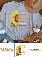 320g Sunflower Grandma Letter Printed Cotton Sweatshirt Emma Bridess