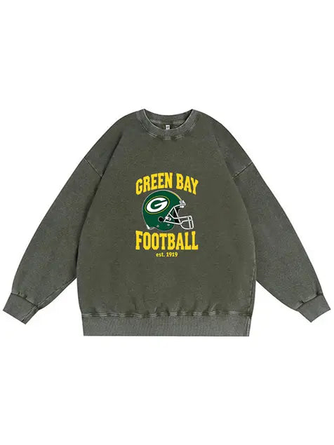 350g NFL Green Bay Packers Wash Old Cotton Sweatshirt Emma Bridess