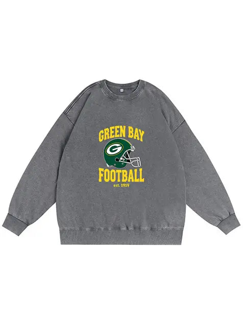 350g NFL Green Bay Packers Wash Old Cotton Sweatshirt Emma Bridess