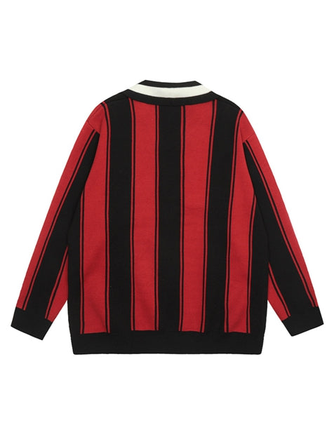 Focus Vertical Striped Sweater Man Sweatshirt