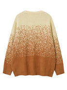 Men Gradation Letter Jacquard Crew-neck Sweater