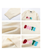 Colored Bggte Towel Embroidered Sparkly Sweater Women