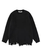 Men's Vintage Loose Knit Pullover Sweater With Twist Pattern