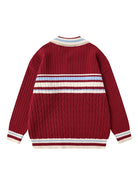 Men's Casual Colorblock Striped Sweater