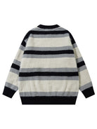 Men's Casual Colorblock Butterfly Striped Sweater