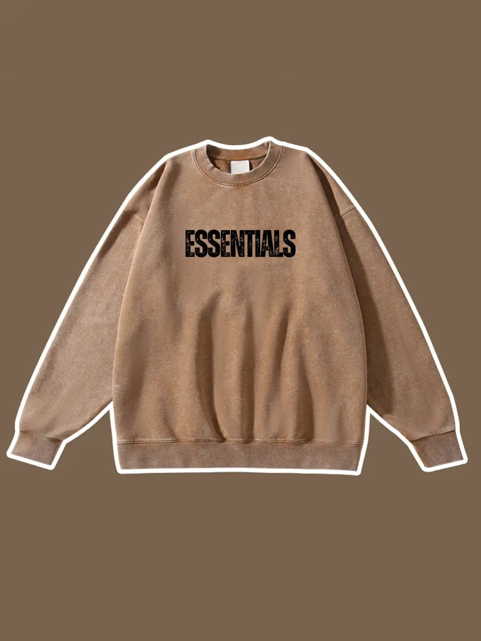 Essentials Hoodie Wash Old Vintage Essentials Sweatshirt 420g