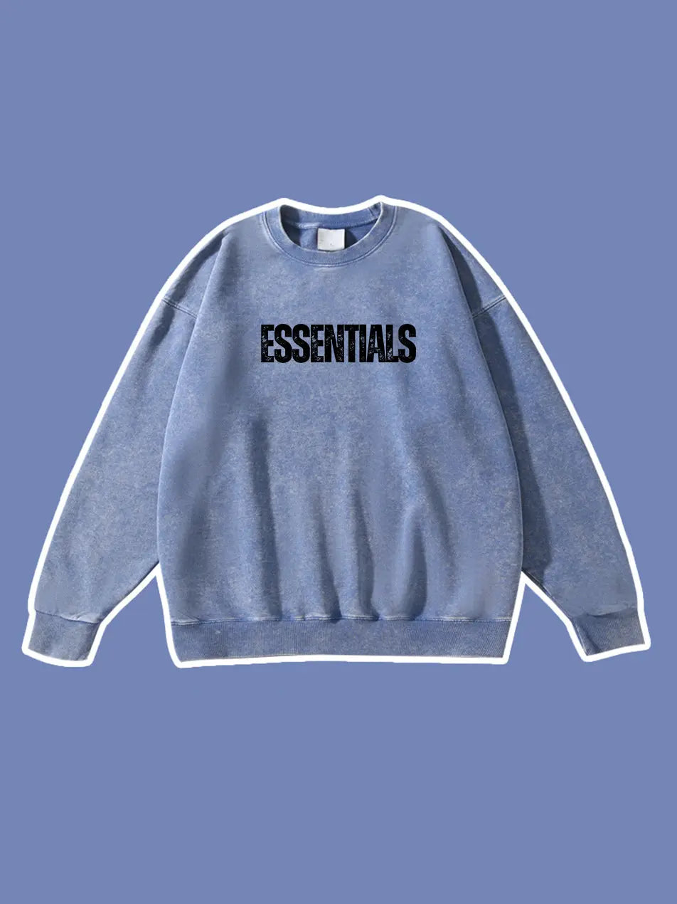 Essentials Hoodie Wash Old Vintage Essentials Sweatshirt 420g